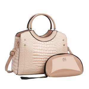 6743 PU Leather Handbag Crocodile Embossed Shoulder Bag Waterproof